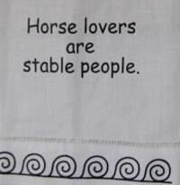 Horse lovers are stable people